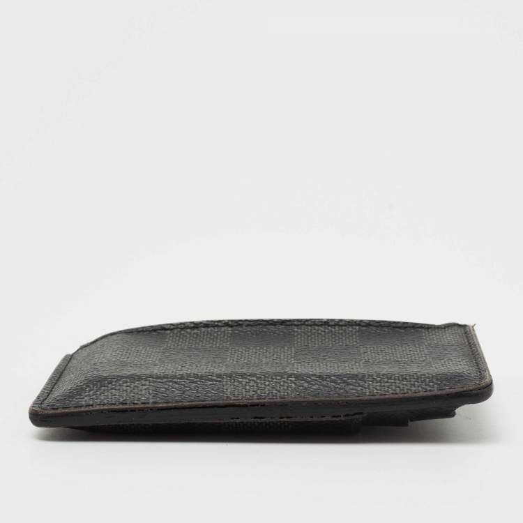 Pre Owned Louis Vuitton Grey Damier Graphite Canvas Neo Porte-Cartes Card Holder