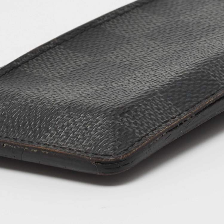 Pre Owned Louis Vuitton Grey Damier Graphite Canvas Neo Porte-Cartes Card Holder