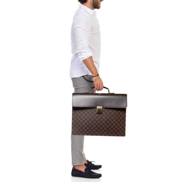 Pre Owned Louis Vuitton Damier Ebene Canvas Altona Briefcase GM
