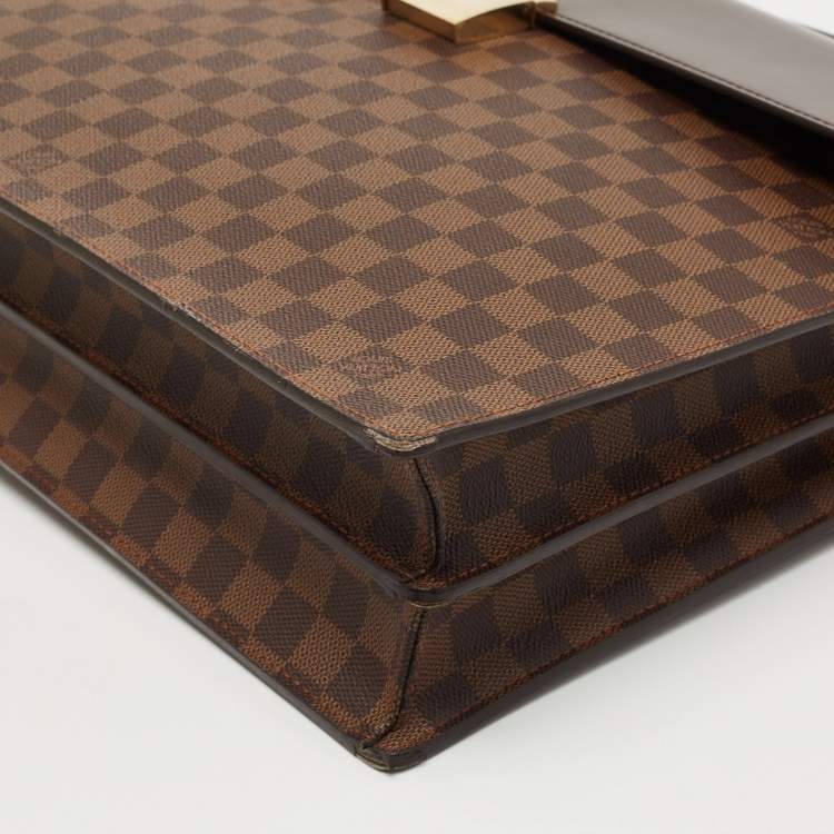 Pre Owned Louis Vuitton Damier Ebene Canvas Altona Briefcase GM
