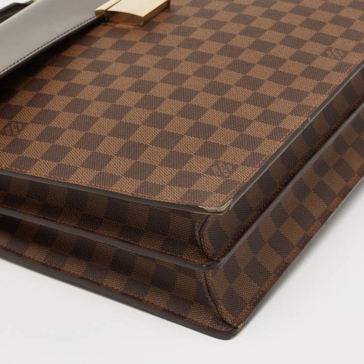 Pre Owned Louis Vuitton Damier Ebene Canvas Altona Briefcase GM