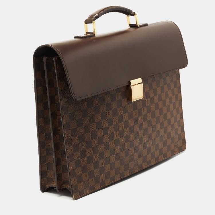 Pre Owned Louis Vuitton Damier Ebene Canvas Altona Briefcase GM