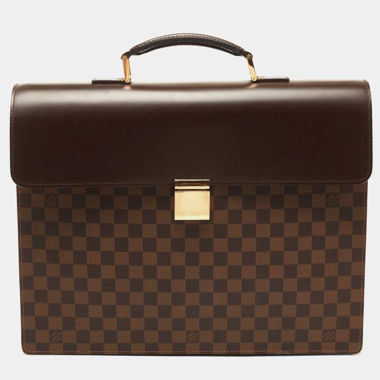 Pre Owned Louis Vuitton Damier Ebene Canvas Altona Briefcase GM
