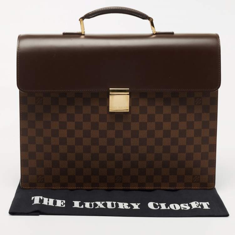 Pre Owned Louis Vuitton Damier Ebene Canvas Altona Briefcase GM