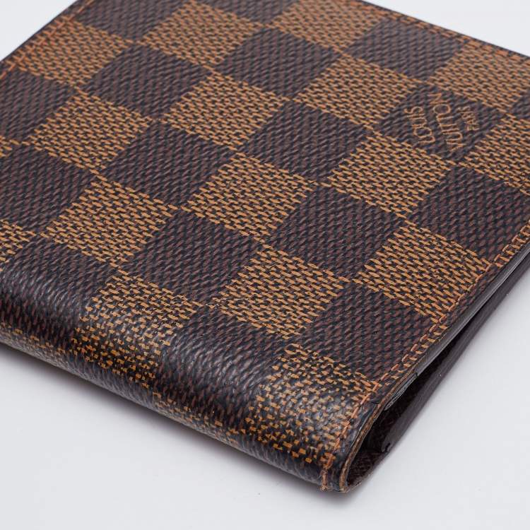 Pre Owned Louis Vuitton Damier Ebene Canvas Slender Wallet