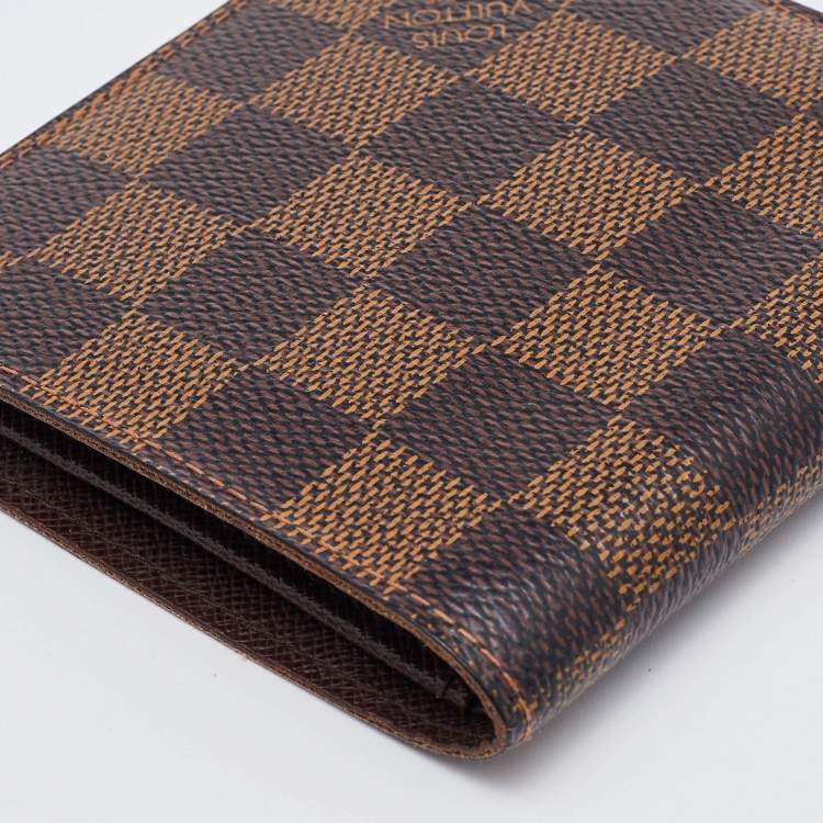 Pre Owned Louis Vuitton Damier Ebene Canvas Slender Wallet
