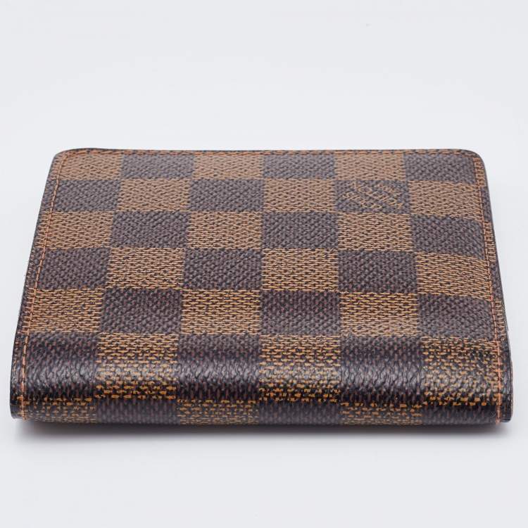 Pre Owned Louis Vuitton Damier Ebene Canvas Slender Wallet