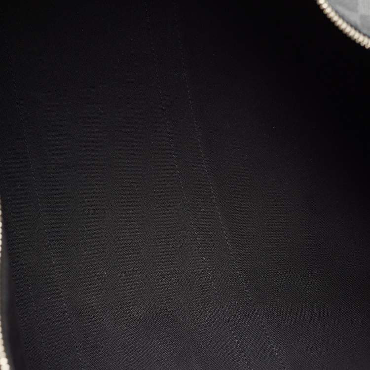 Pre Owned Louis Vuitton Damier Graphite Canvas and Leather Keepall Bandouliere 45 Bag