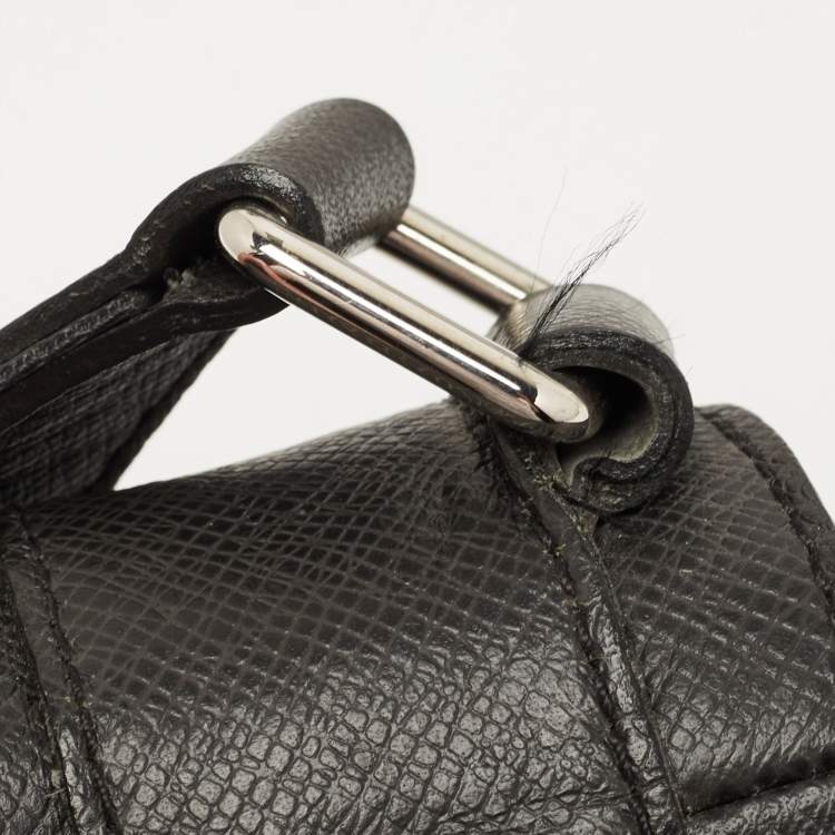 Pre Owned Louis Vuitton Dark Grey Taiga Leather Roman MM Bag