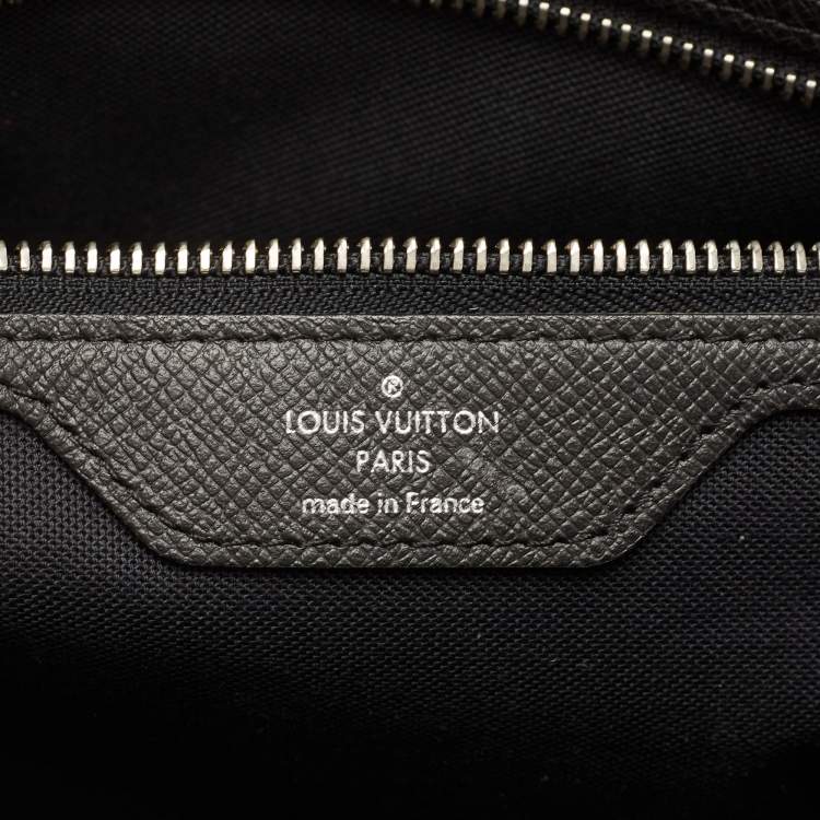 Pre Owned Louis Vuitton Dark Grey Taiga Leather Roman MM Bag