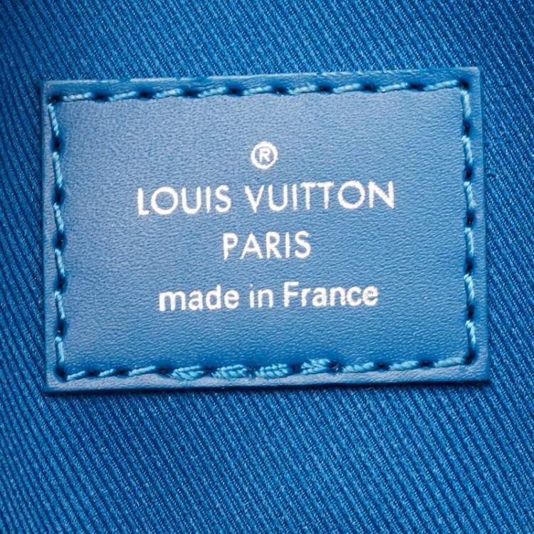 Pre Owned Louis Vuitton Blue Damier Graphite Canvas Pochette Jour GM 