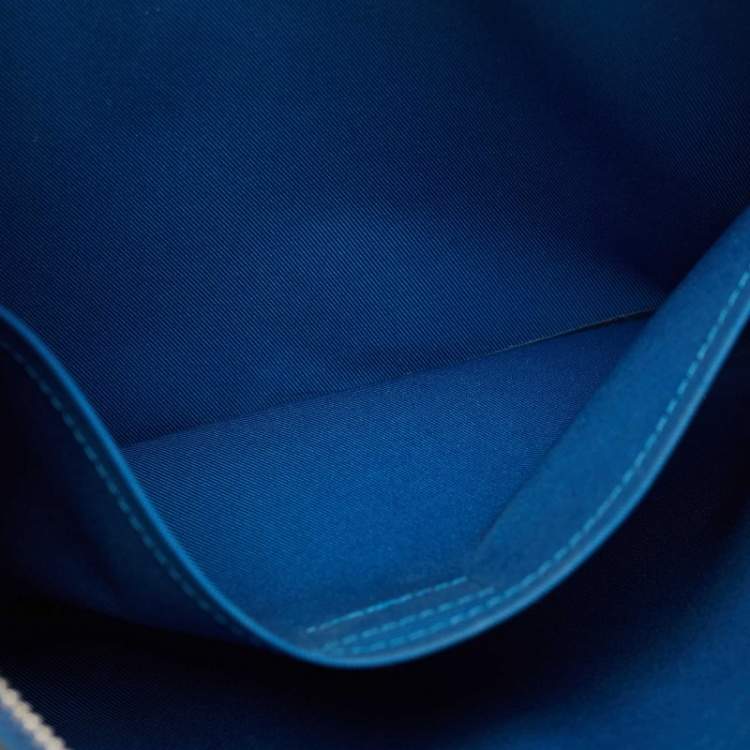 Pre Owned Louis Vuitton Blue Damier Graphite Canvas Pochette Jour GM 