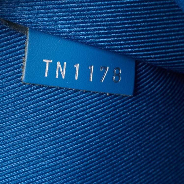 Pre Owned Louis Vuitton Blue Damier Graphite Canvas Pochette Jour GM 