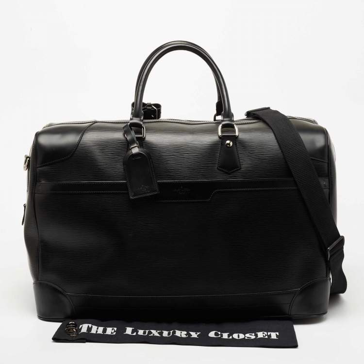 Pre Owned Louis Vuitton Black Epi Leather Bourget 55 Bag