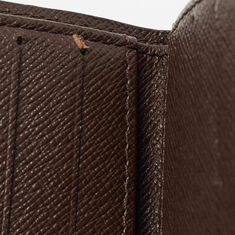 Pre Owned Louis Vuitton Damier Ebene Canvas Marco Wallet
