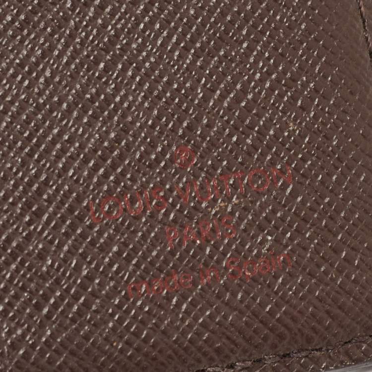 Pre Owned Louis Vuitton Damier Ebene Canvas Marco Wallet