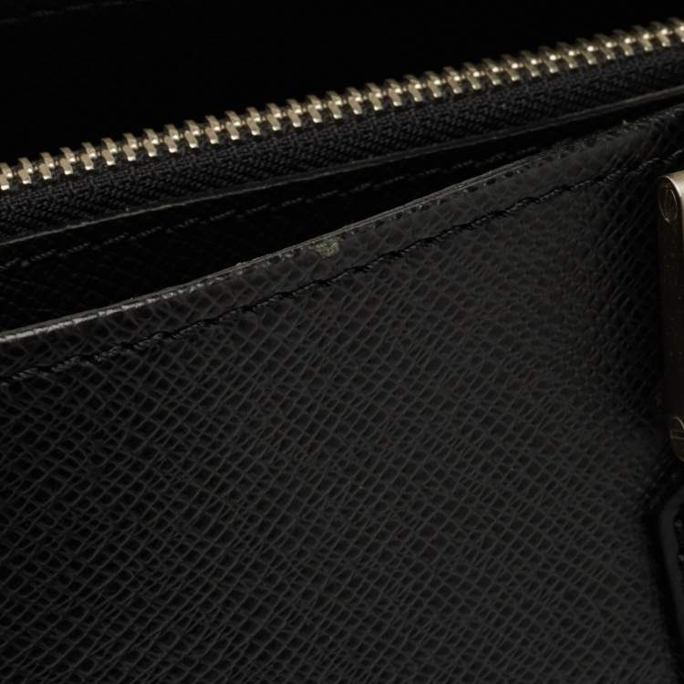 Pre Owned Louis Vuitton Black Taiga Leather Lozan Briefcase