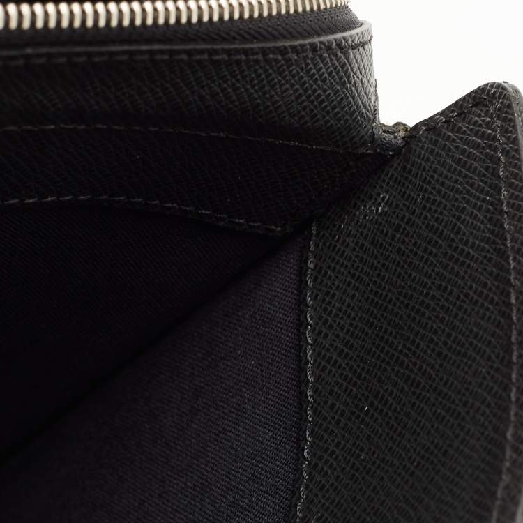 Pre Owned Louis Vuitton Black Taiga Leather Lozan Briefcase