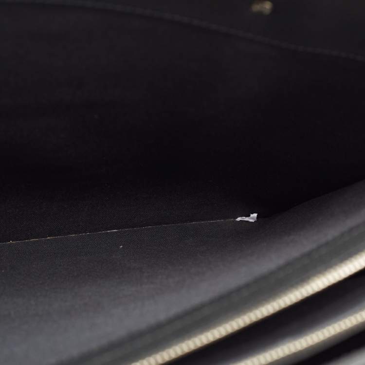 Pre Owned Louis Vuitton Black Taiga Leather Lozan Briefcase