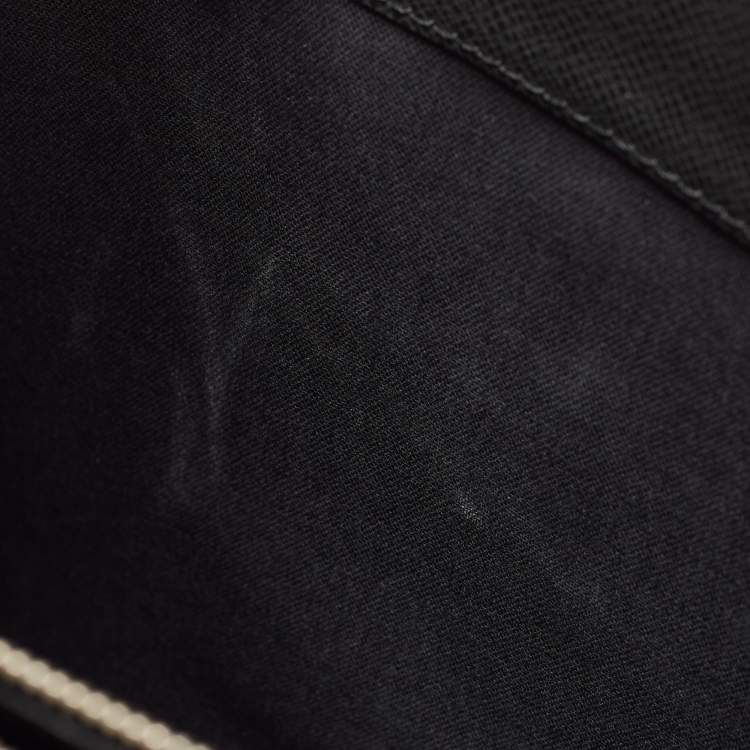Pre Owned Louis Vuitton Black Taiga Leather Lozan Briefcase