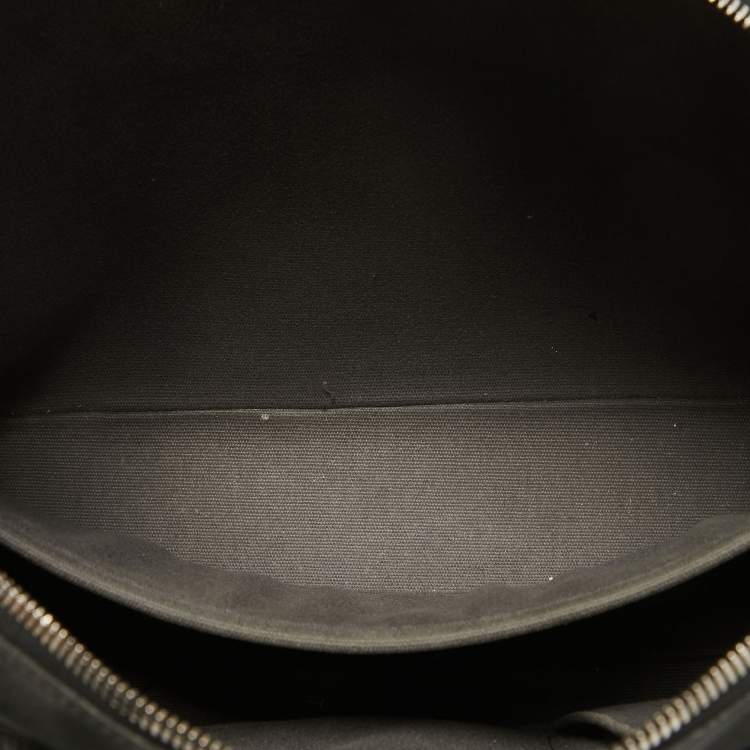 Pre Owned Louis Vuitton Charcoal Black Leather Utah Acoma Bag