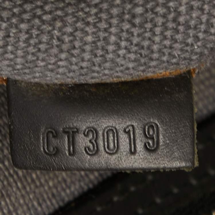 Pre Owned Louis Vuitton Charcoal Black Leather Utah Acoma Bag
