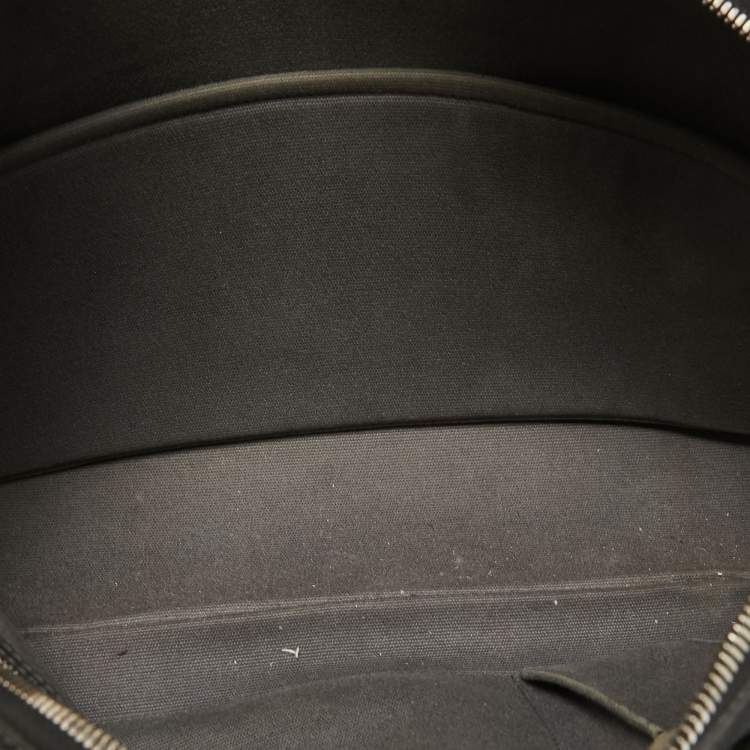Pre Owned Louis Vuitton Charcoal Black Leather Utah Acoma Bag