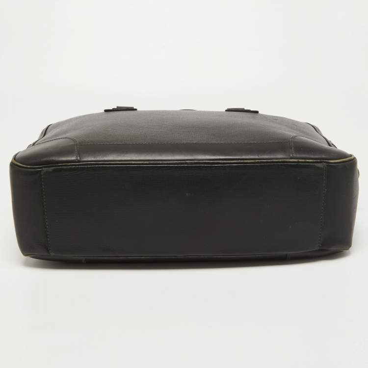 Pre Owned Louis Vuitton Charcoal Black Leather Utah Acoma Bag