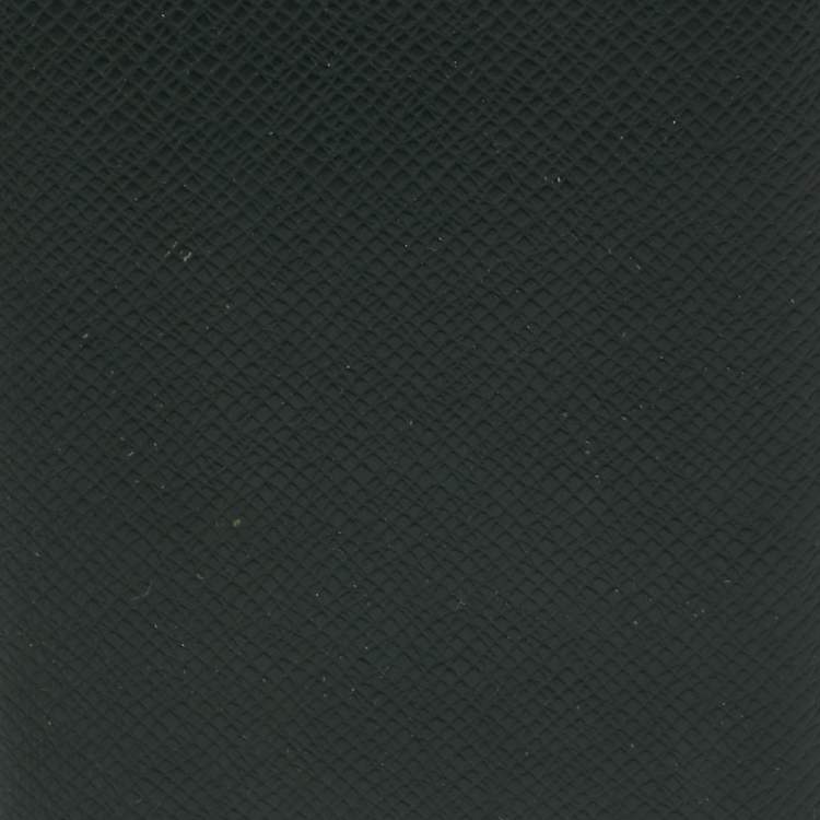 Pre Owned Louis Vuitton Green Taiga Leather Long Bifold Wallet
