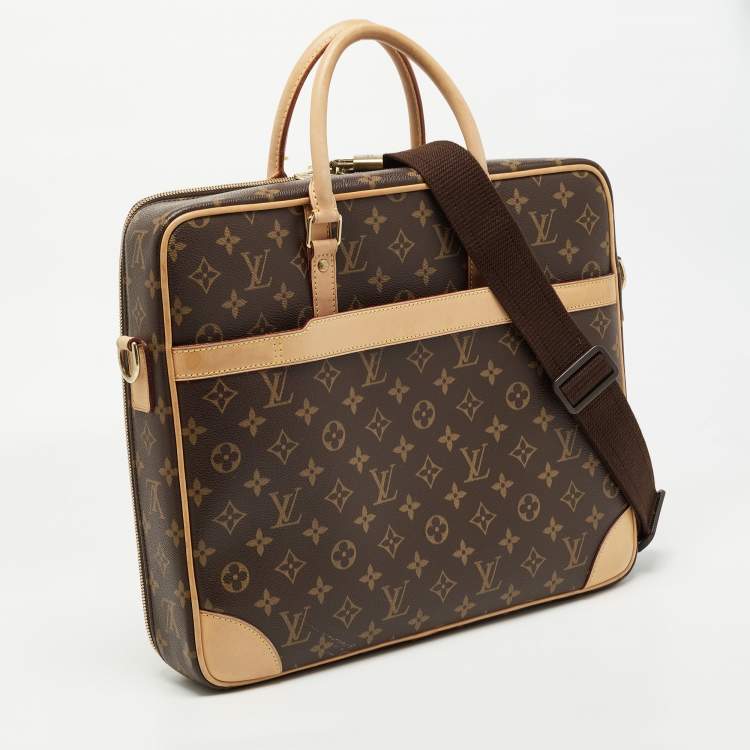 Pre Owned Louis Vuitton Monogram Coated Canvas Cupertino Briefcase