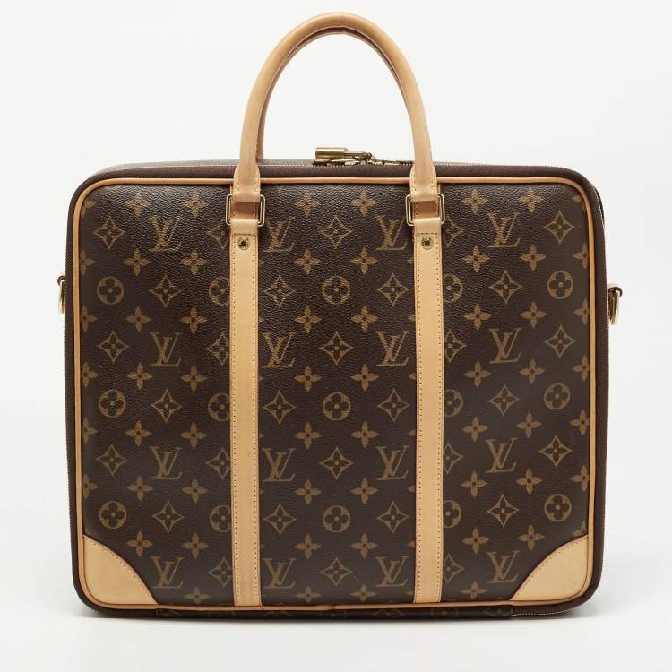 Pre Owned Louis Vuitton Monogram Coated Canvas Cupertino Briefcase