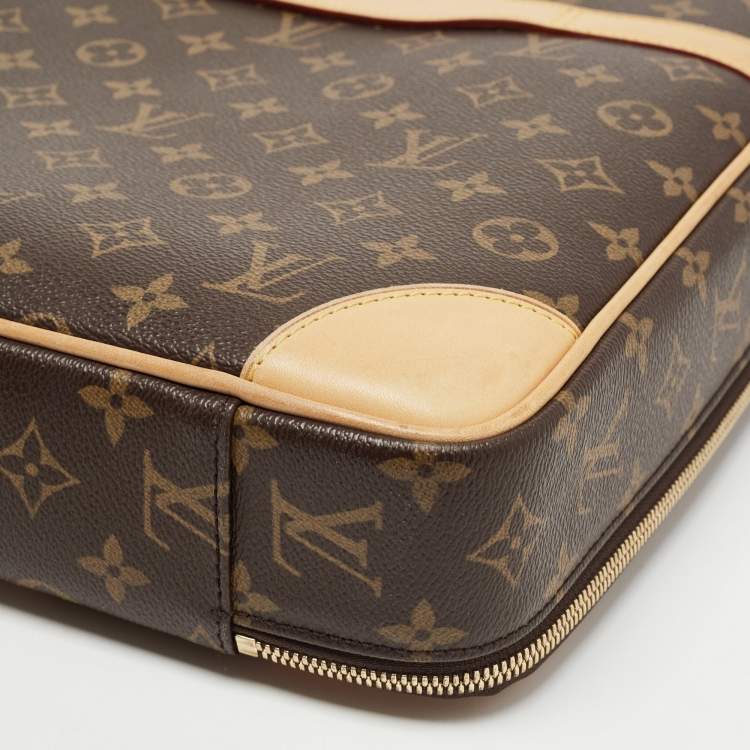 Pre Owned Louis Vuitton Monogram Coated Canvas Cupertino Briefcase