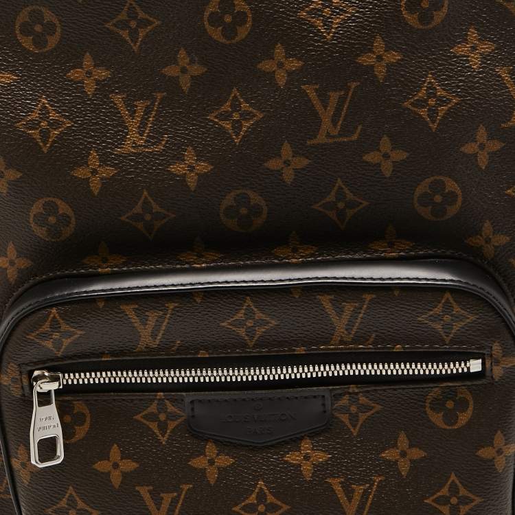 Pre Owned Louis Vuitton Black Monogram Macassar Canvas and Leather Josh Backpack