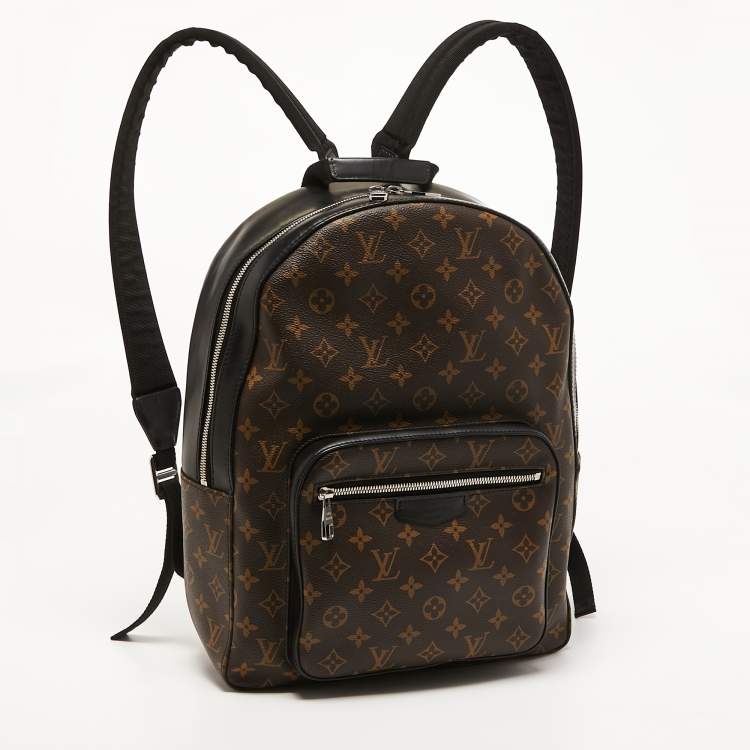 Pre Owned Louis Vuitton Black Monogram Macassar Canvas and Leather Josh Backpack