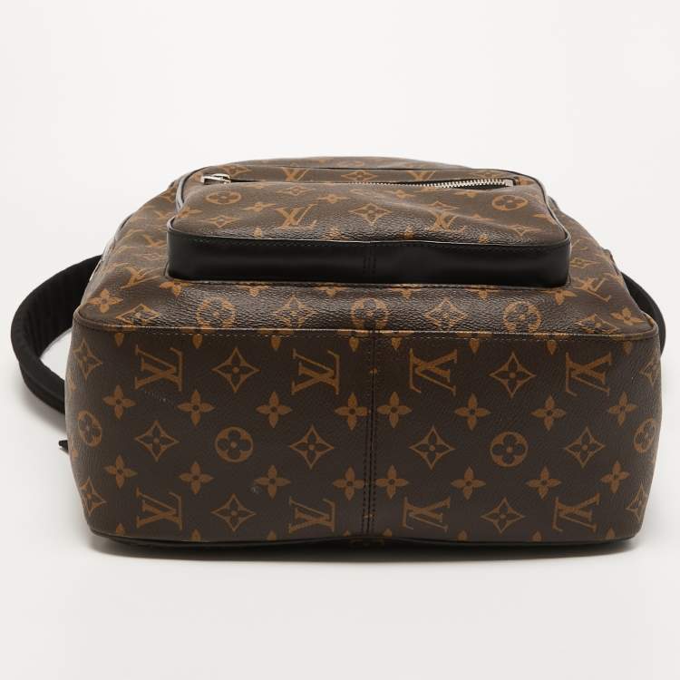 Pre Owned Louis Vuitton Black Monogram Macassar Canvas and Leather Josh Backpack
