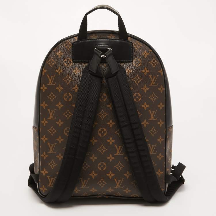 Pre Owned Louis Vuitton Black Monogram Macassar Canvas and Leather Josh Backpack