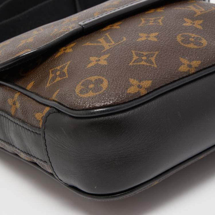 Pre Owned Louis Vuitton Monogram Macassar Canvas Bass PM Bag