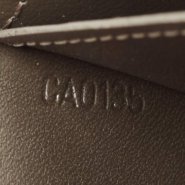 Pre Owned Louis Vuitton Olive Green Damier Infini Leather Brazza Wallet
