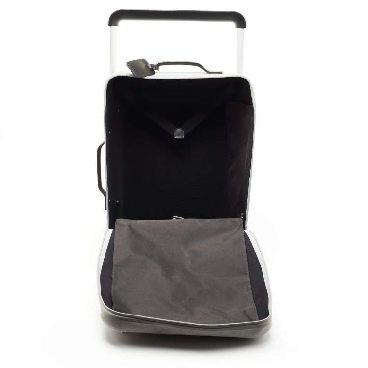 Pre Owned Louis Vuitton Grey Jacquard Knit Monogram Soft Horizon 55 Luggage