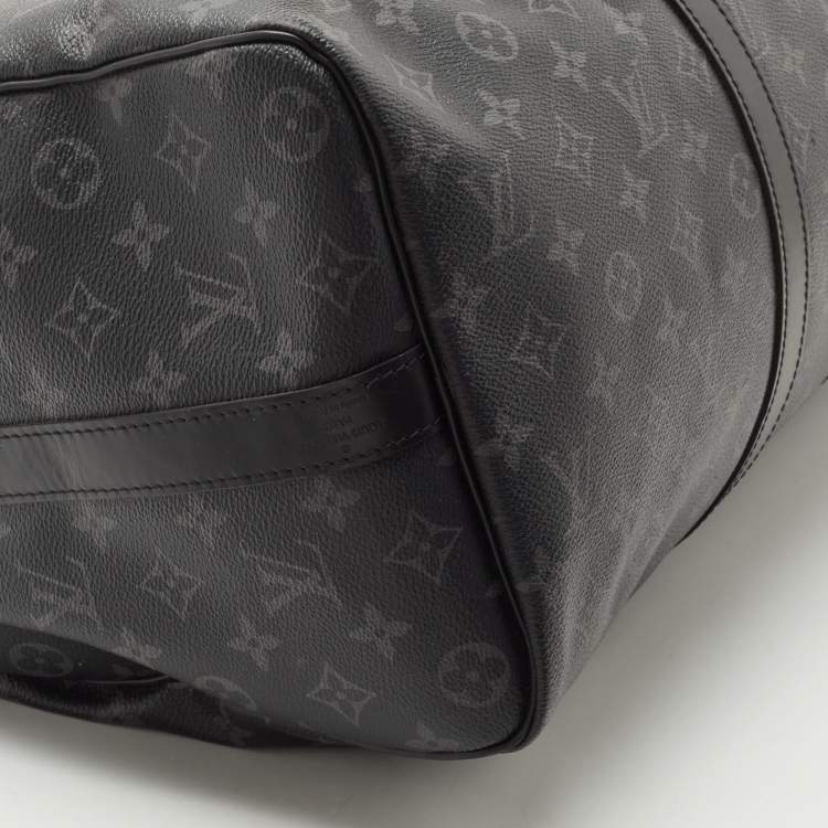 Pre Owned Louis Vuitton Monogram Eclipse Canvas Keepall Bandoulière 45 