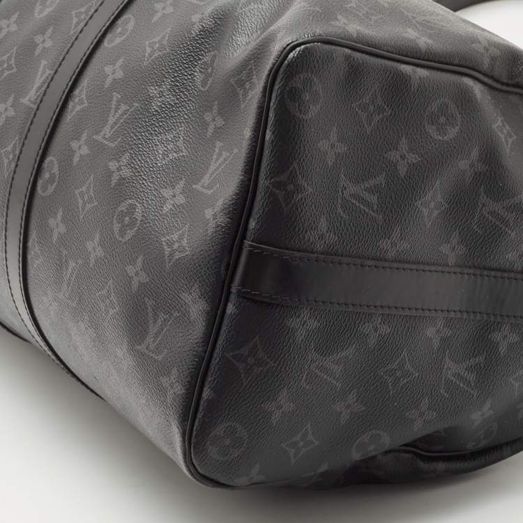Pre Owned Louis Vuitton Monogram Eclipse Canvas Keepall Bandoulière 45 