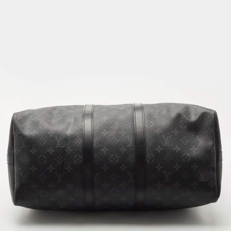 Pre Owned Louis Vuitton Monogram Eclipse Canvas Keepall Bandoulière 45 
