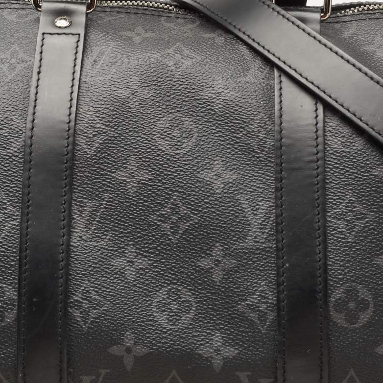 Pre Owned Louis Vuitton Monogram Eclipse Canvas Keepall Bandoulière 45 