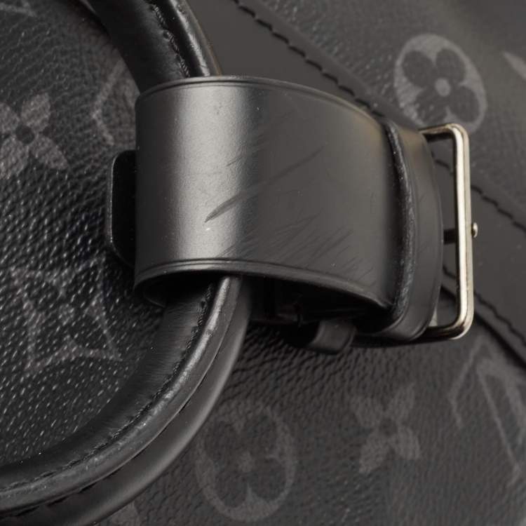 Pre Owned Louis Vuitton Monogram Eclipse Canvas Keepall Bandoulière 45 