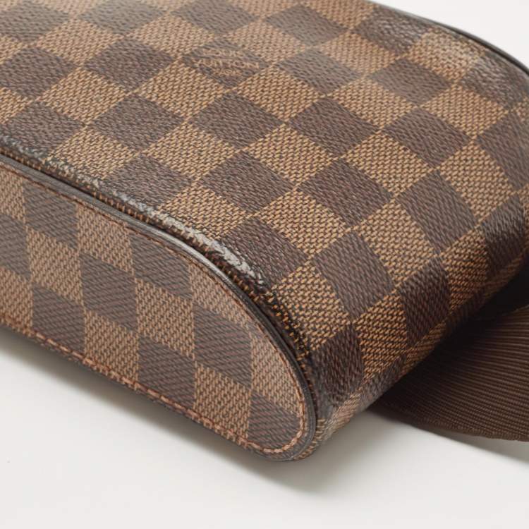 Pre Owned Louis Vuitton Brown Damier Ebene Canvas Geronimos Belt Bag