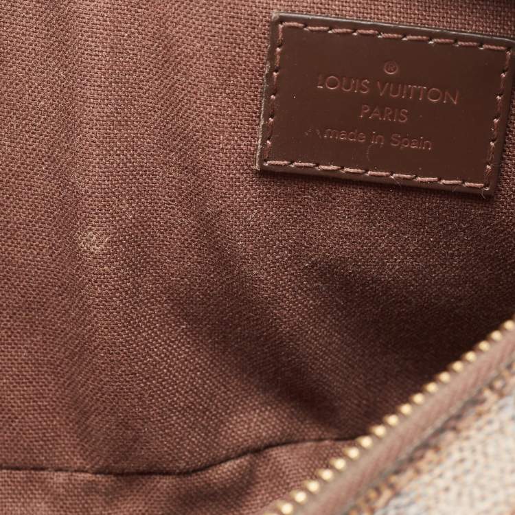 Pre Owned Louis Vuitton Brown Damier Ebene Canvas Geronimos Belt Bag