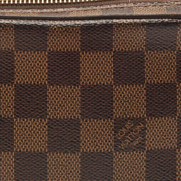 Pre Owned Louis Vuitton Brown Damier Ebene Canvas Geronimos Belt Bag