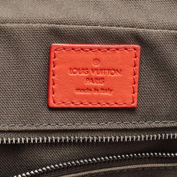 Pre Owned Louis Vuitton Orange Damier Infini Leather Porte Documents Voyage Briefcase