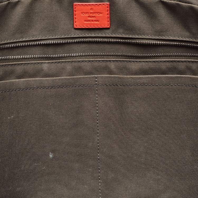 Pre Owned Louis Vuitton Orange Damier Infini Leather Porte Documents Voyage Briefcase