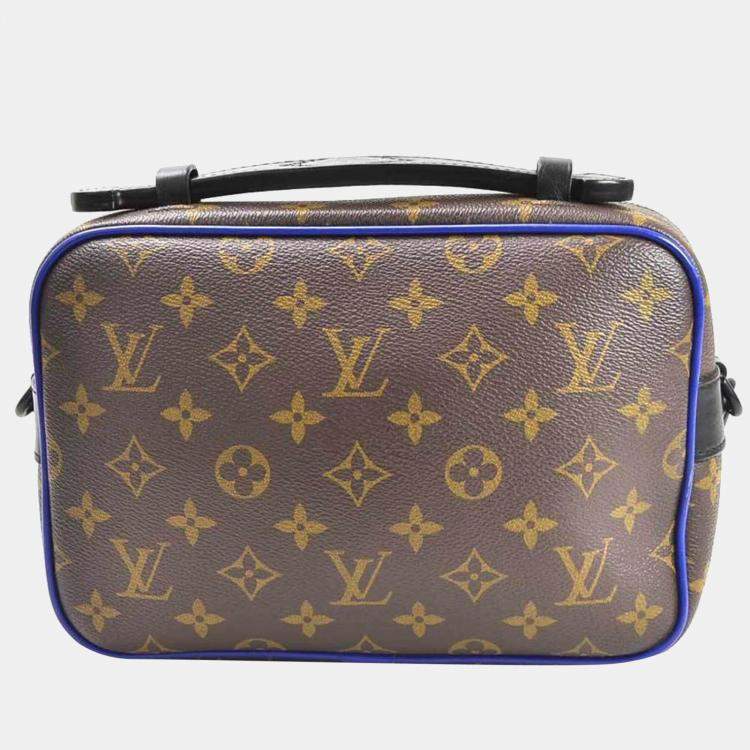 Louis Vuitton Brown/Blue Monogram Canvas S Lock Shoulder Bag Louis